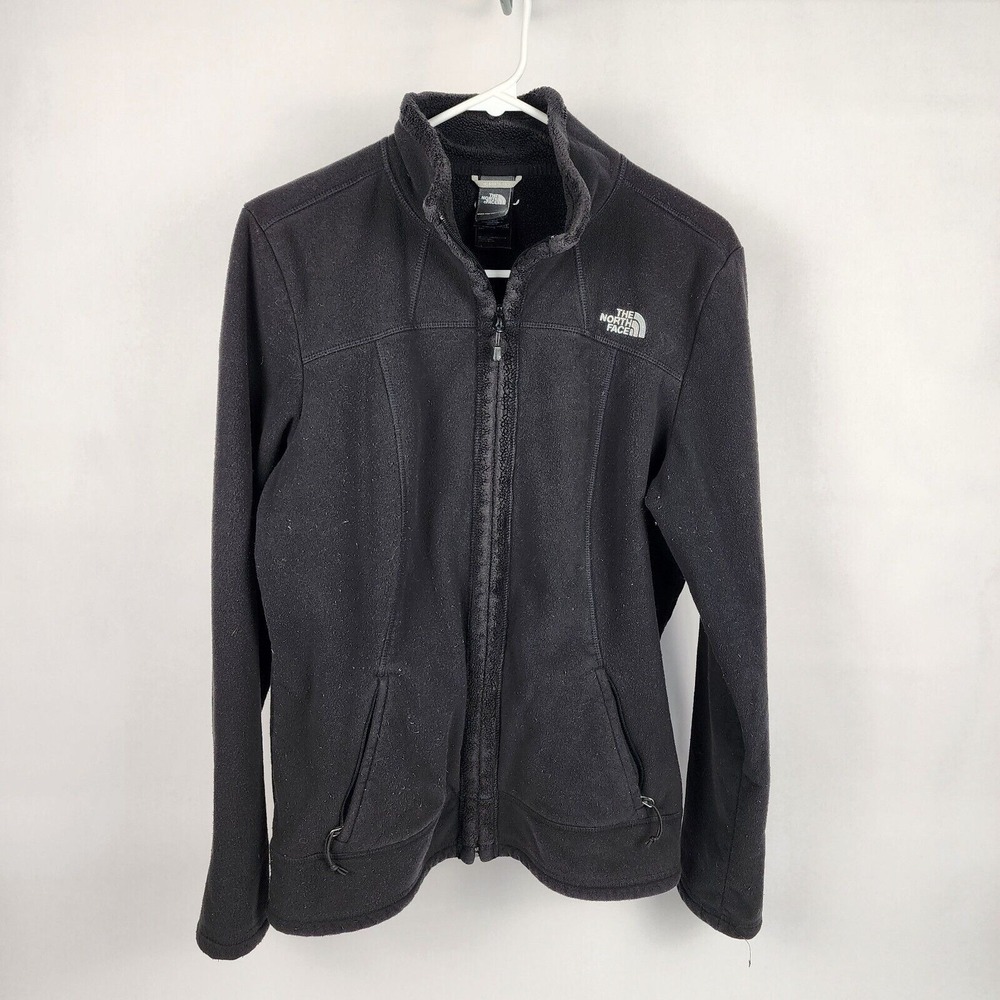The North Face Jacket Womens L Black Fleece‎ Zip Up Sweater Jacket